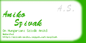 aniko szivak business card